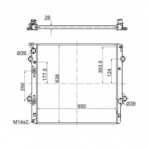 Радиатор охлаждения Lexus GX '09-'17 (1UR-FE) Panda