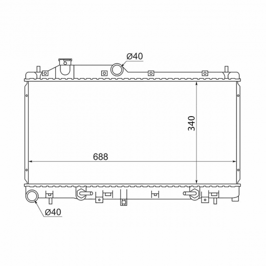 Радиатор охлаждения Subaru Forester '07-'13/ Legacy '03-'09 (EJ204, EJ203, EJ20C, EJ253) Panda