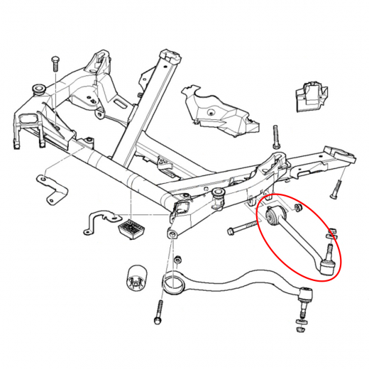 Рычаг передний BMW 5 Series '95-'04 правый нижний поперечный 2WD PATRON