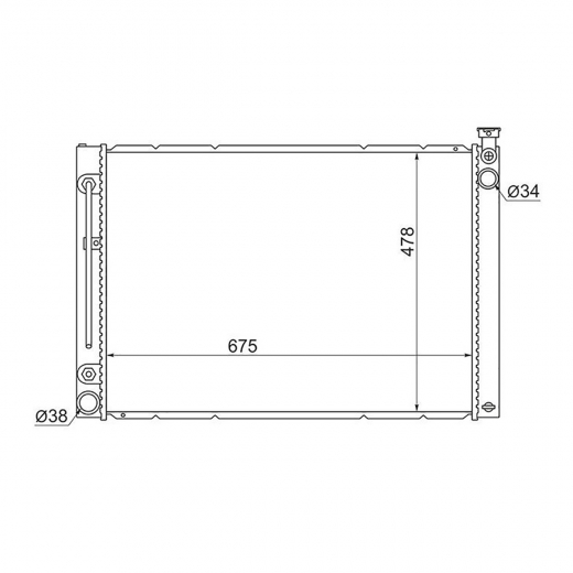 Радиатор охлаждения Toyota Alphard '02-'05 (1MZ-FE) Panda