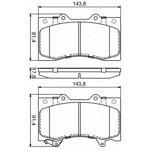 Колодки тормозные передние Gbrake GP01004 дисковые