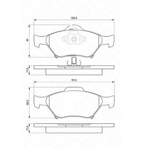 Колодки тормозные передние NIBK PN1839 дисковые