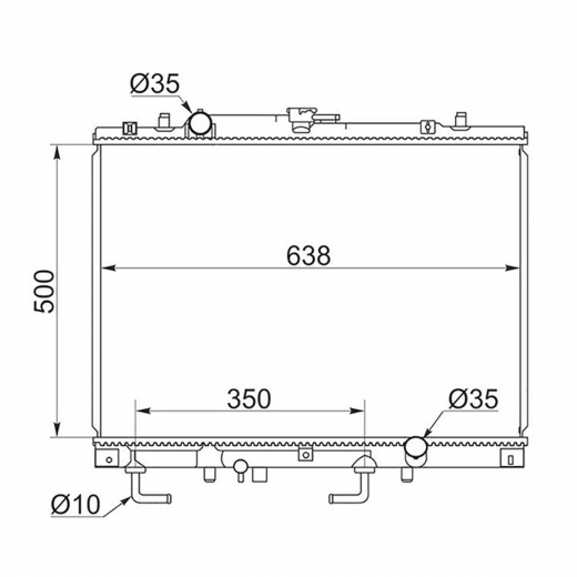 Радиатор охлаждения Mitsubishi Challenger '96-'01 (4M40-T) Panda