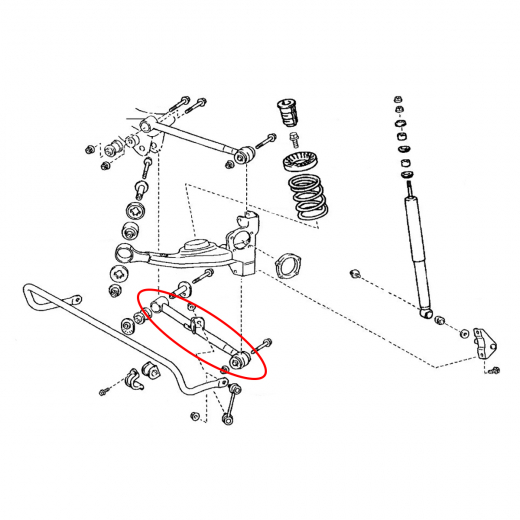 Рычаг задний Toyota Rav4 '00-'05 правый нижний поперечный регулируемый Akitaka