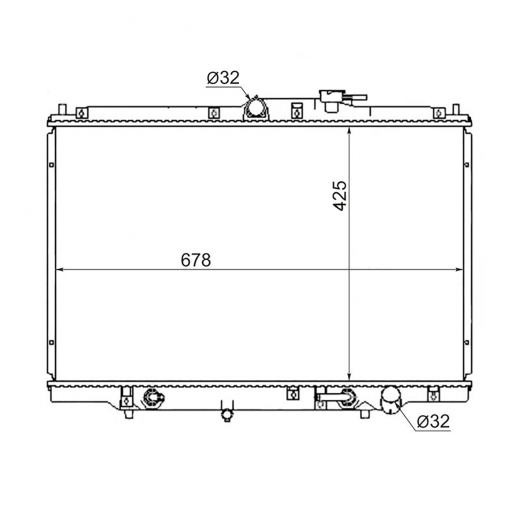 Радиатор охлаждения Honda Odyssey '94-'99 (F22B, F23A) Just Drive