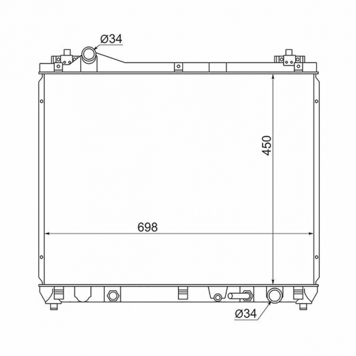 Радиатор охлаждения Suzuki Escudo/ Grand Vitara '05-'15 (J20A, J24B) Just Drive