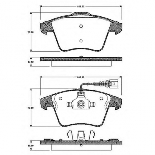 Колодки тормозные передние Just Drive JBP0274 дисковые датчик
