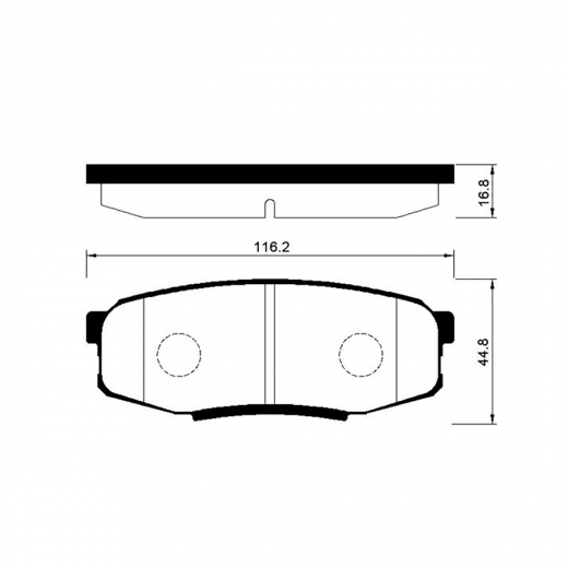 Колодки тормозные задние FIT FP1304 дисковые
