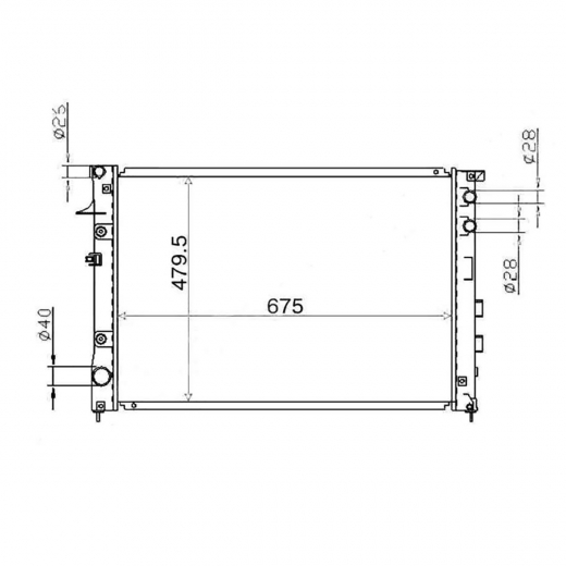 Радиатор охлаждения Subaru Tribeca '06-'14 (EZ30D, EZ36D)  SAT Китай