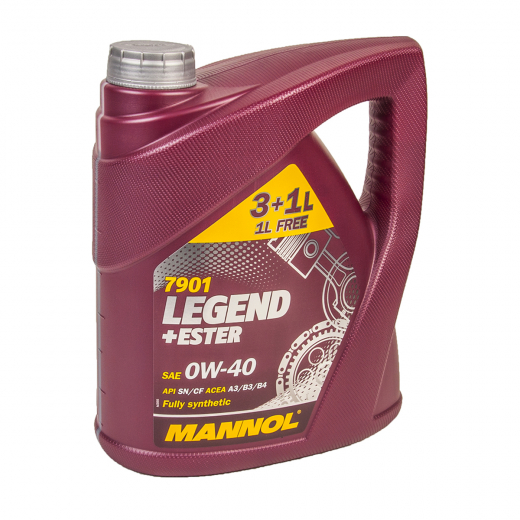 Масло моторное синтетическое 0W40 MANNOL Legend PAO+Ester API SN/CH-4 4л.