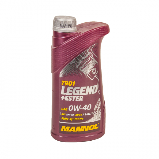 Масло моторное синтетическое 0W40 MANNOL Legend PAO+Ester API SN/CH-4 1л.