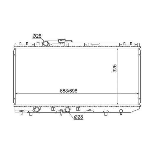 Радиатор охлаждения Toyota Tercel/ Cynos / Corolla II / Corsa '90-'95 (4E-FE, 1N-T, 5E-FE, 5E-FHE) E.C.H.O.