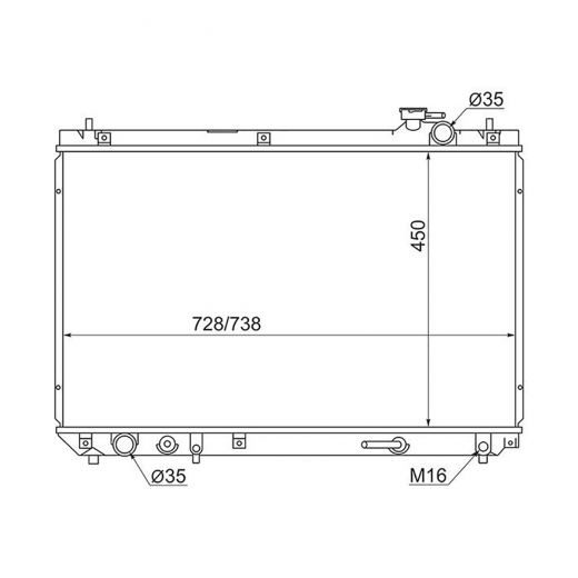 Радиатор охлаждения Toyota Kluger/ Highlander '00-'07/ Harrier / Lexus RX '97-'03 (1MZ-FE, 3MZ-FE) E.C.H.O.