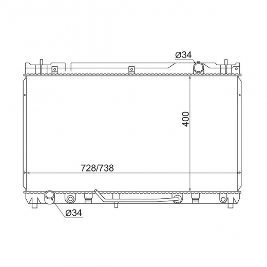 Радиатор охлаждения Toyota Windom/ Camry / Lexus ES '01-'06 (1MZ-FE, 3MZ-FE) E.C.H.O.
