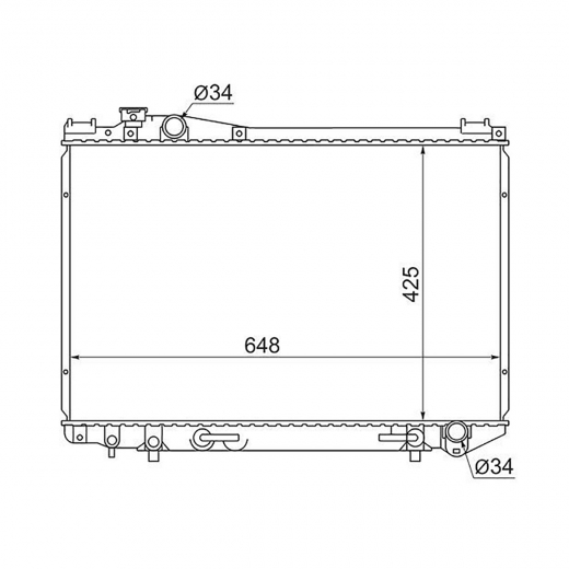 Радиатор охлаждения Toyota Crown/ Majesta / Aristo '91-'95 (2JZ-GE, 1UZ-FE, 1G-FE, 1JZ-GE) E.C.H.O.