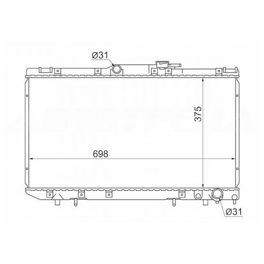 Радиатор охлаждения Toyota Caldina/ Carina / Corona '92-'96 (2C) E.C.H.O.