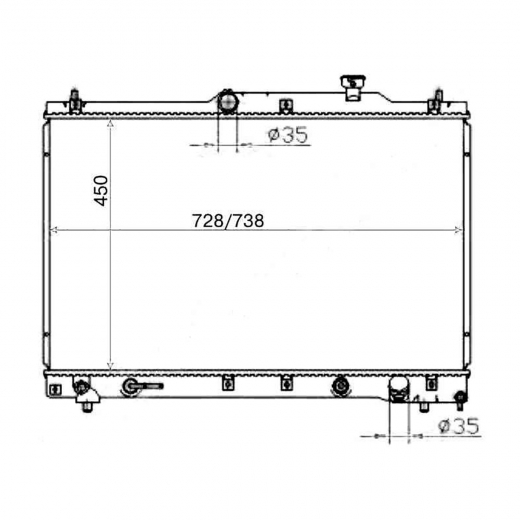 Радиатор охлаждения Toyota Estima '99-'06 (2AZ-FE) E.C.H.O.
