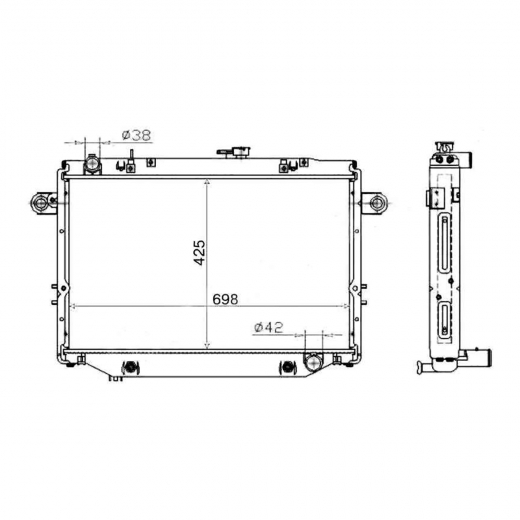 Радиатор охлаждения Toyota Land Cruiser '98-'07 (1FZ-FE, 1HZ) E.C.H.O.