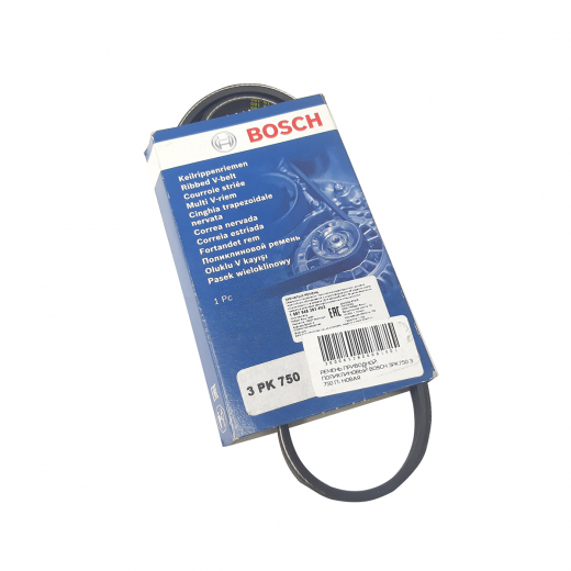Ремень приводной поликлиновый (3x750мм.) Bosch 3PK750