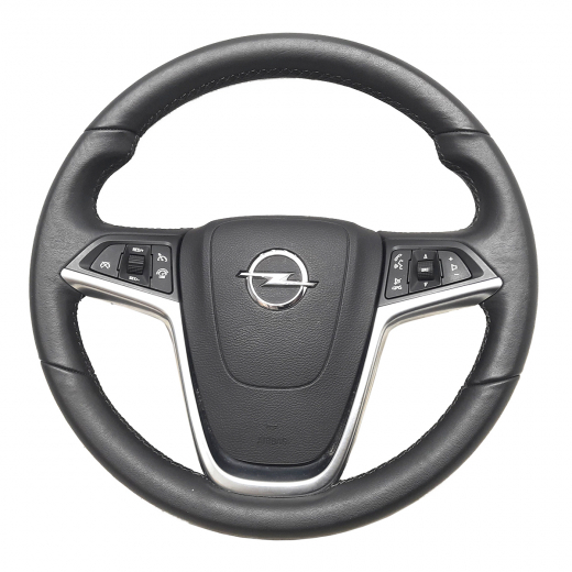 Руль Opel Astra J '09-'15 Airbag (кожа, кнопки) контрактный