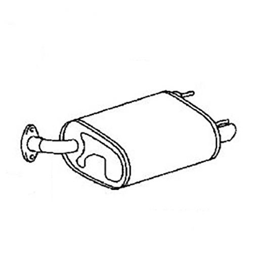 Глушитель Toyota Camry '11-'18 (2GR-FE) 2WD (раздвоенный/ левый) контрактный