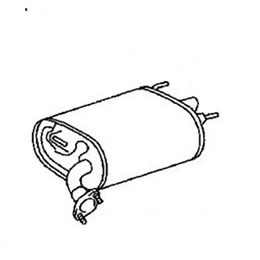 Глушитель Toyota Camry '11-'18 (2GR-FE) 2WD (раздвоенный/ правый) контрактный