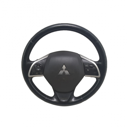 Руль Mitsubishi Outlander '12-'15 Airbag с пиропатроном (кожа, кнопки) Контрактный 