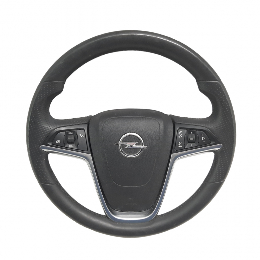 Руль Opel Insignia '08-'15 Airbag (3 луча, кожа, кнопки) контрактный