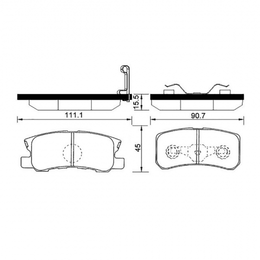 Колодки тормозные задние CTR GK0578 дисковые