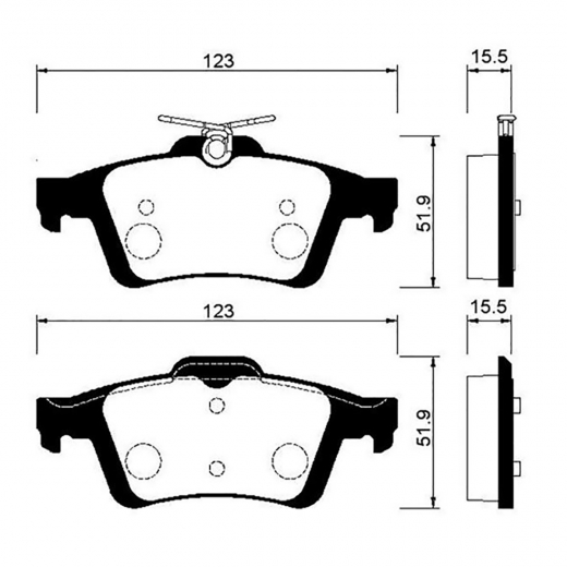Колодки тормозные задние CTR CKMZ-13, GK0659 дисковые