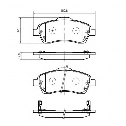 Колодки тормозные передние CTR CKT-154 дисковые