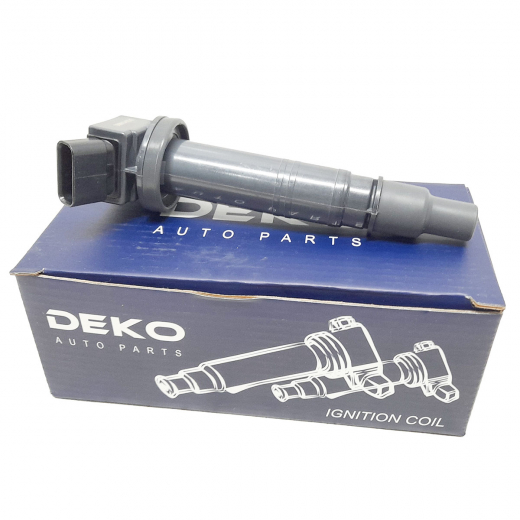 Катушка зажигания Toyota (2AZ-FE, 1AZ-FSE, 2AZ-FXE, 1AZ-FE, 2AZ-FSE) L=156mm, разъем под углом Deko