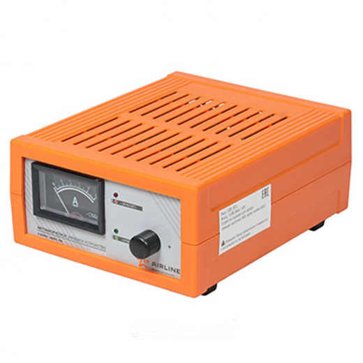 Зарядное устройство для аккумуляторов 0-5А 12В, амперметр, ручная регулировка, импульсный Airline (Россия) ACH-AM-16