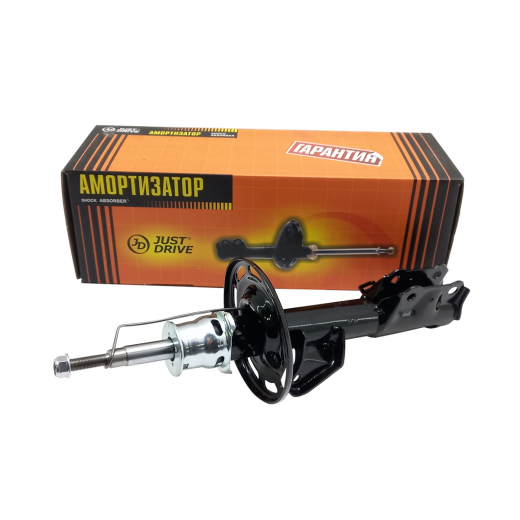 Стойка амортизатора Honda Jazz '02-'04/ Fit Aria '01-'09/ Fit Aria '02-'06/ Fit '01-'03 передняя левая  Just Drive JAS0093