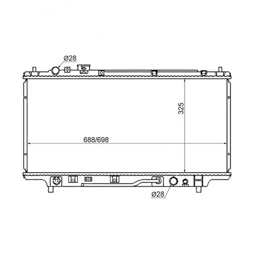 Радиатор охлаждения Mazda Familia '94-'99 (B3-ME, Z5-DE, B6, BP-ZE, B5-ZE) SAT (Китай)