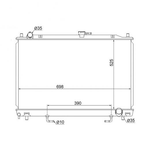 Радиатор охлаждения Mitsubishi Pajero '99-'04 (4M41-T) SAT (Китай)