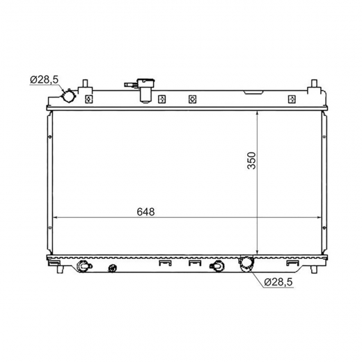 Радиатор охлаждения Honda Fit Aria '01-'09 (L13A, L15A) CVT SAT (Китай)