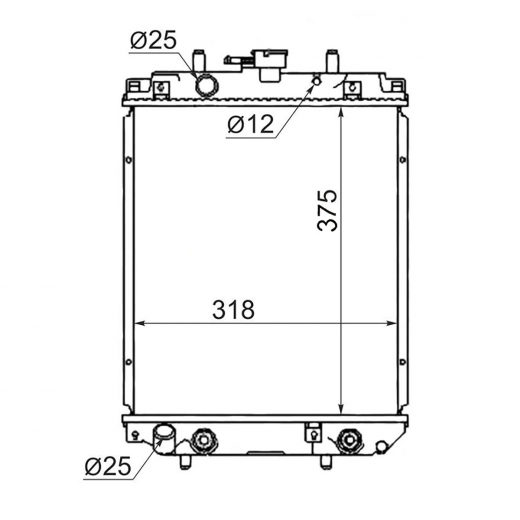 Радиатор охлаждения Daihatsu Pyzar '96-'02 (HE-EG, HD-EP) SAT (Китай)