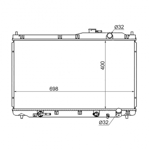 Радиатор охлаждения Honda Stepwgn '96-'01 (B20B) SAT (Китай)