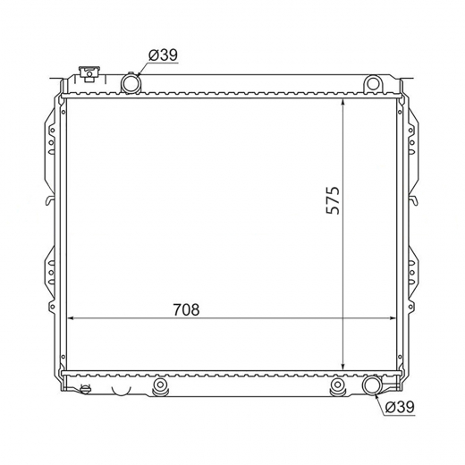 Радиатор охлаждения Toyota Tundra/ Sequoia '99-'06 (2UZ-FE) SAT (Китай)