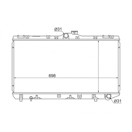 Радиатор охлаждения Toyota Corolla/ Sprinter '91-'02 (2C, 3C-E) SAT (Китай)