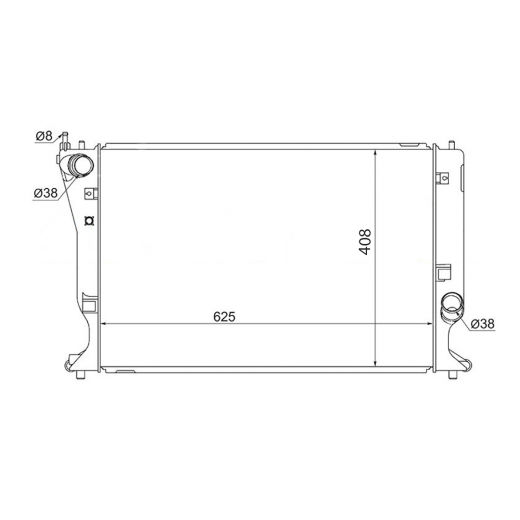 Радиатор охлаждения Toyota Avensis '03-'08 (1AD-FTV, 2AD-FHV) Panda