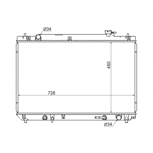 Радиатор охлаждения Toyota Harrier '97-'03 (5S-FE) AT E.C.H.O.