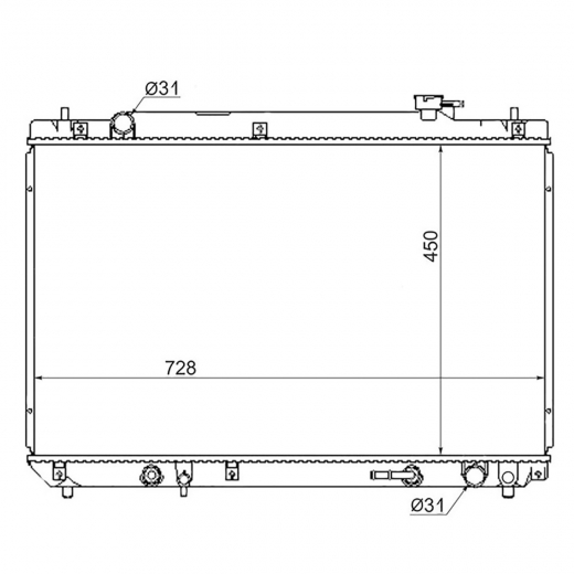 Радиатор охлаждения Toyota Harrier '97-'03 (5S-FE) AT E.C.H.O.