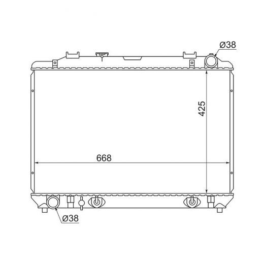 Радиатор охлаждения Toyota Liteace/ Townace Noah '96-'98 (3C-T, 2C) E.C.H.O. 