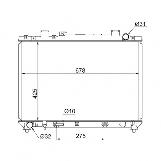 Радиатор охлаждения Toyota Liteace/ Townace '96-'08 (5K, 7K, 7K-E) Panda