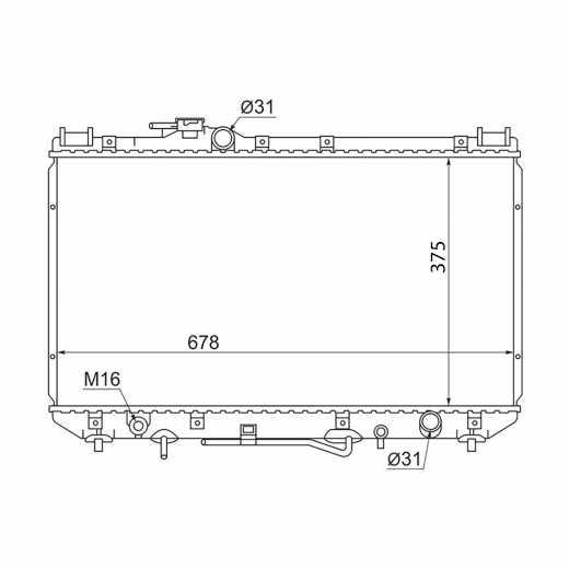 Радиатор охлаждения Toyota Vista/ Camry '90-'94 (4S-FE, 3S-FE, 3S-GE) Panda