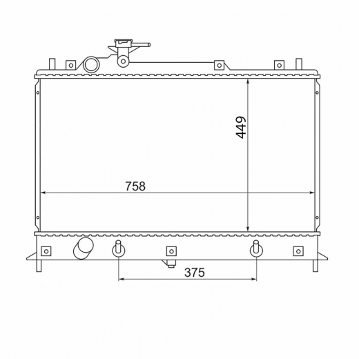 Радиатор охлаждения Mazda MPV '06-'16/ CX-7 '06-'12 (L3-VE, L3-VDT) Panda