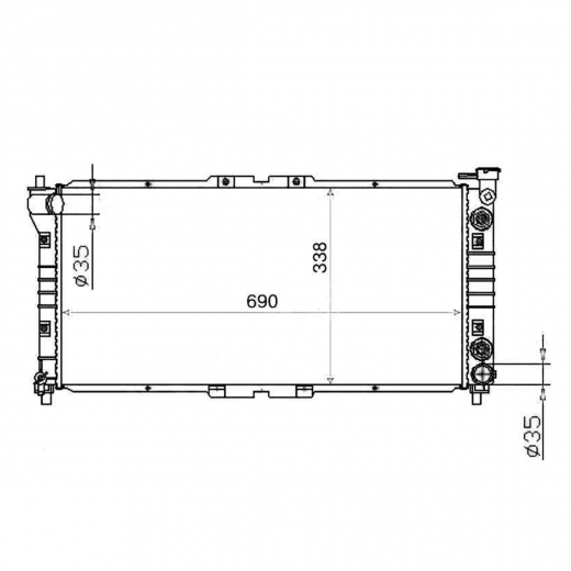 Радиатор охлаждения Mazda Capella '94-'02 (FP-DE, FS-DE, FS-ZE) Panda