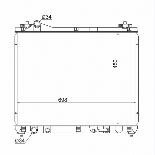 Радиатор охлаждения Suzuki EScudo/ Grand Vitara '05-'15 (J20A, J24B) Panda